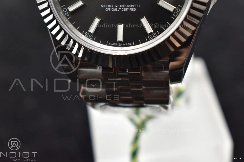 Jubilee DateJust Stick Grey 126334 Steel SA3235 on 904L 41 1:1 Bracelet DIWF Dial Edition Best 0429